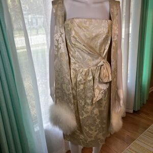 Vintage Custom Made Cocktail Dress With Duster Must See